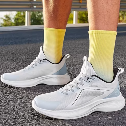QIAODAN Cushioning Breathable Low top Casual Running Shoes Men’s White