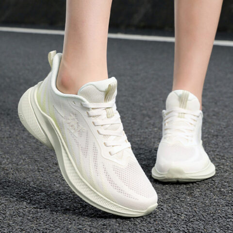 361° Abrasion Resistant Breathable Low top Casual Running Shoes Women’s White Green