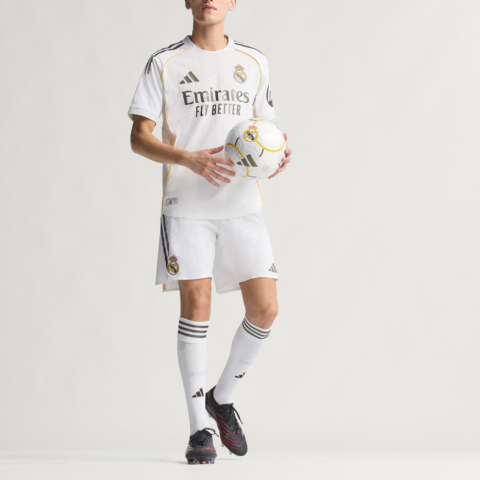 Adidas Free Shipping with adiClub Real Madrid 25/26 Home Authentic Jersey