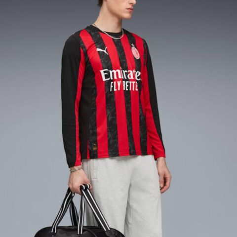 PUMA AC MilanDRYCELL 25/26 Long Sleeve Home Jersey Men RE FIBRE Soccer Jersey Men’s