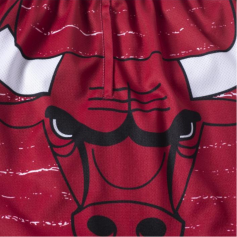 Mitchell Ness Basketball Shorts Unisex Red Black Patchwork
