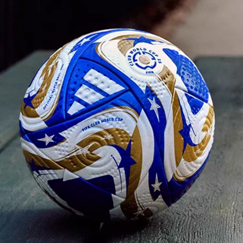 Adidas Size 5 Soccer Ball Pu Unisex Blue White Gold