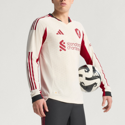 Adidas Free Shipping with adiClub Liverpool Fc 25/26 Long Sleeve Away Authentic Jersey