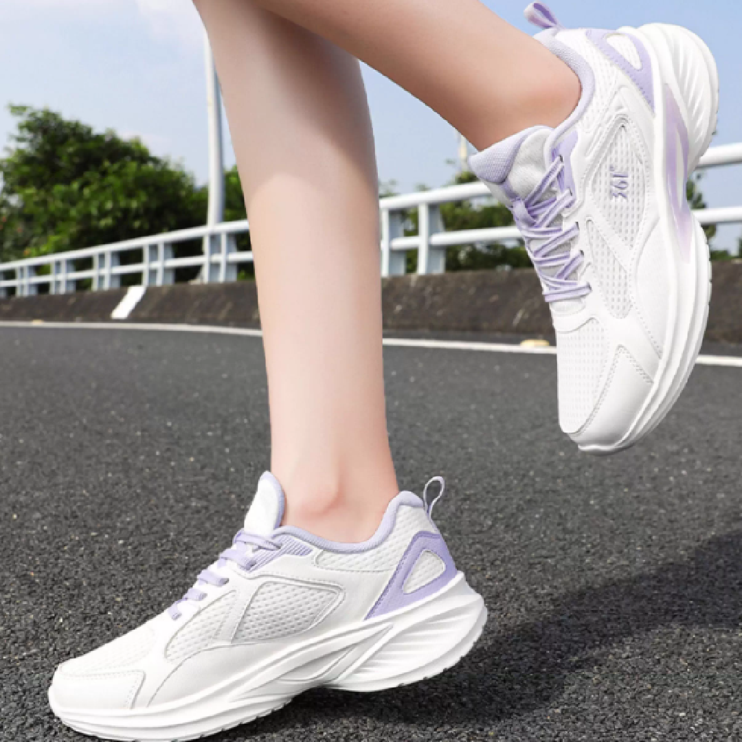 361° Abrasion Resistant, Breathable, Lightweight Low top Casual Running Shoes Women’s White Purple