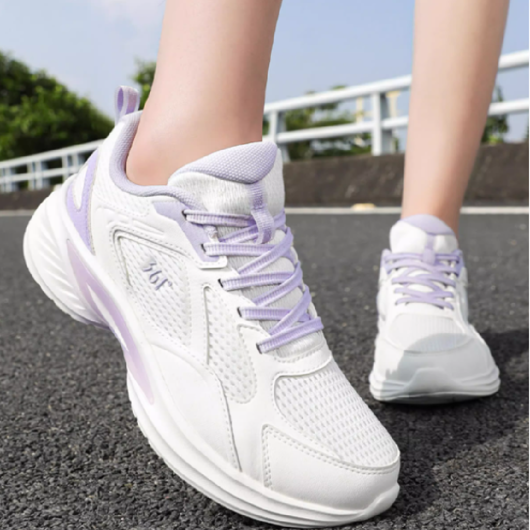 361° Abrasion Resistant, Breathable, Lightweight Low top Casual Running Shoes Women’s White Purple