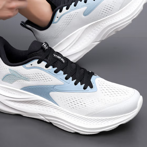 361° Star Leap Breathable And Lightweight Low top Casual Running Shoes Men’s Antarctic Gray Mist Blue