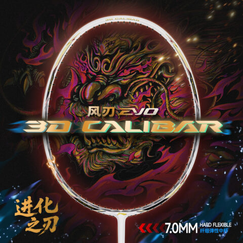 Li Ning 3D Effect Blade Collection Full Carbon EVO Evolution Blade, Box Included Badminton Rackets