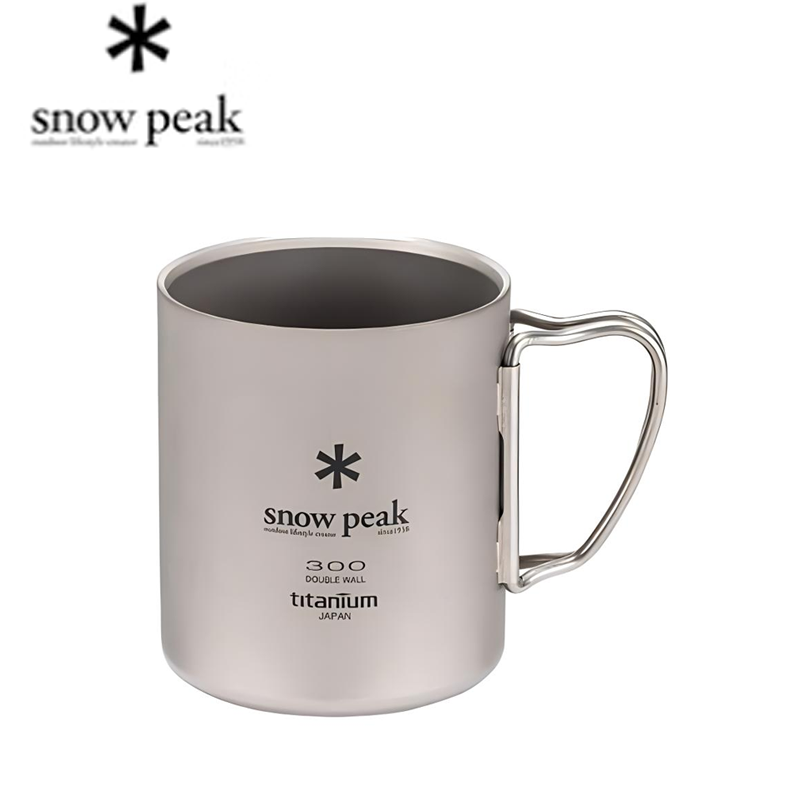 Snow Peak Outdoor Water Equipment 300ml Camping Double Layer Titanium Cup