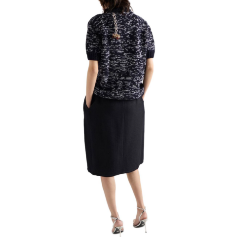 Prada Pendant-Detailed Short-Sleeved Jumper