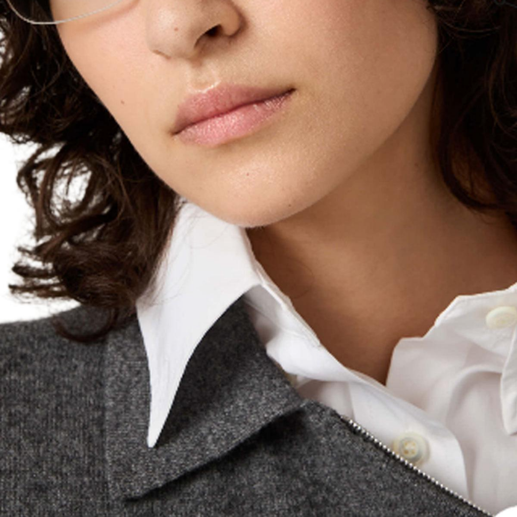 MIU MIU Polo Shirts Women’s Gray Polo Collar Moderate Straight Fit