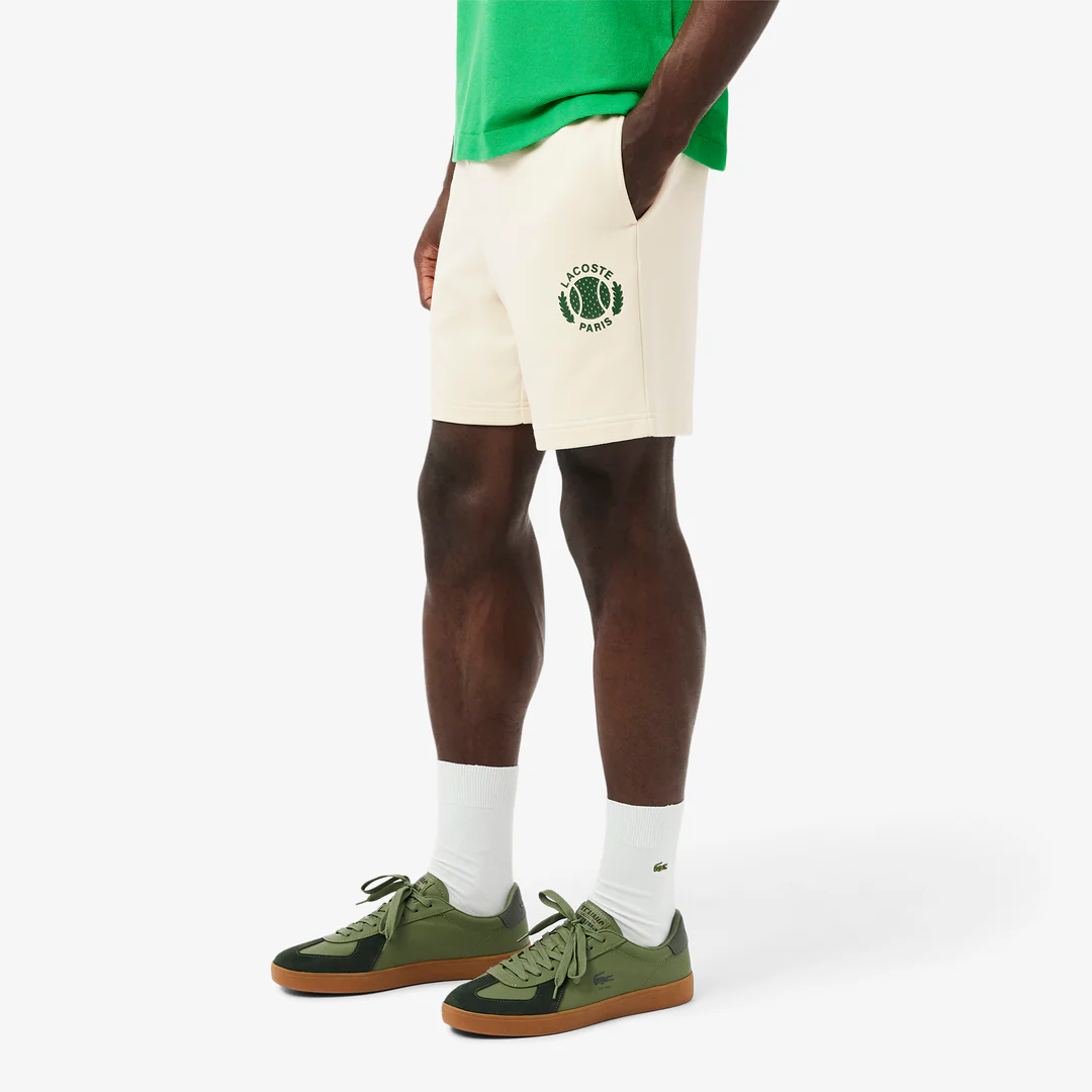 Lacoste 3D-print fleece shorts