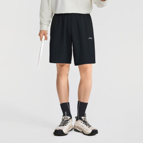 Li Ning Fitness Series Sports Shorts Men’s Black Single Logo