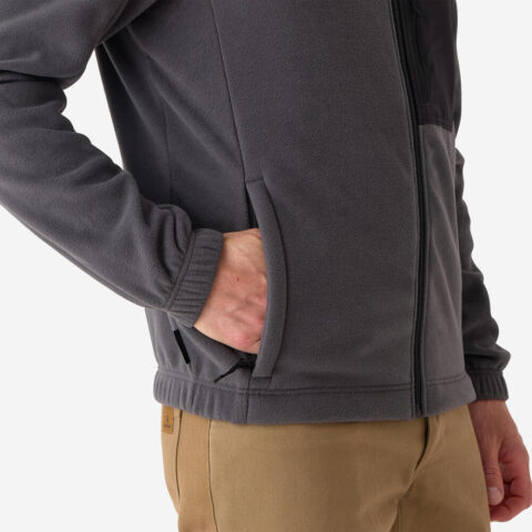 DECATHLON SOLOGNAC Fleece Clothing Men’s Carbon Gray/Black