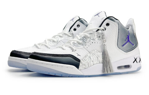 Jordan Courtside 23 Slip Resistant Abrasion Resistant Mid top Vintage Basketball Shoes Unisex White