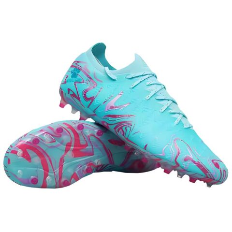 KELME MG Multi Ground Artificial Turf Slip Resistant Abrasion Resistant Soccer Shoes Men’s Light Blue
