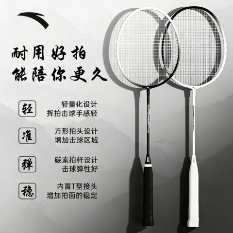 Anta Aluminum Alloy Badminton Rackets Control Type All around Defense Entry level 1U/G4