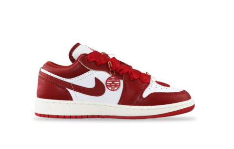 Jordan Air Jordan 1 Abrasion Resistant Abrasion Resistant Low top Vintage Basketball Shoes Women’s Gold Red