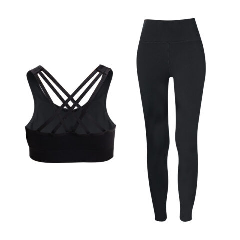 Li Ning Fitness Set Women’s Black Tank Top Yoga Pants