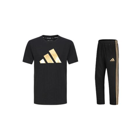 Adidas Taekwondo Casual Sportswear Unisex Black Gold