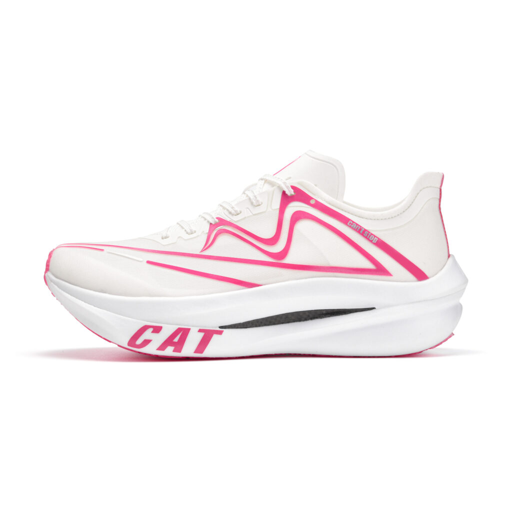 YINSUMAO Casual Marathon Long Distance Running Sprint Running Shoes Unisex White Pink