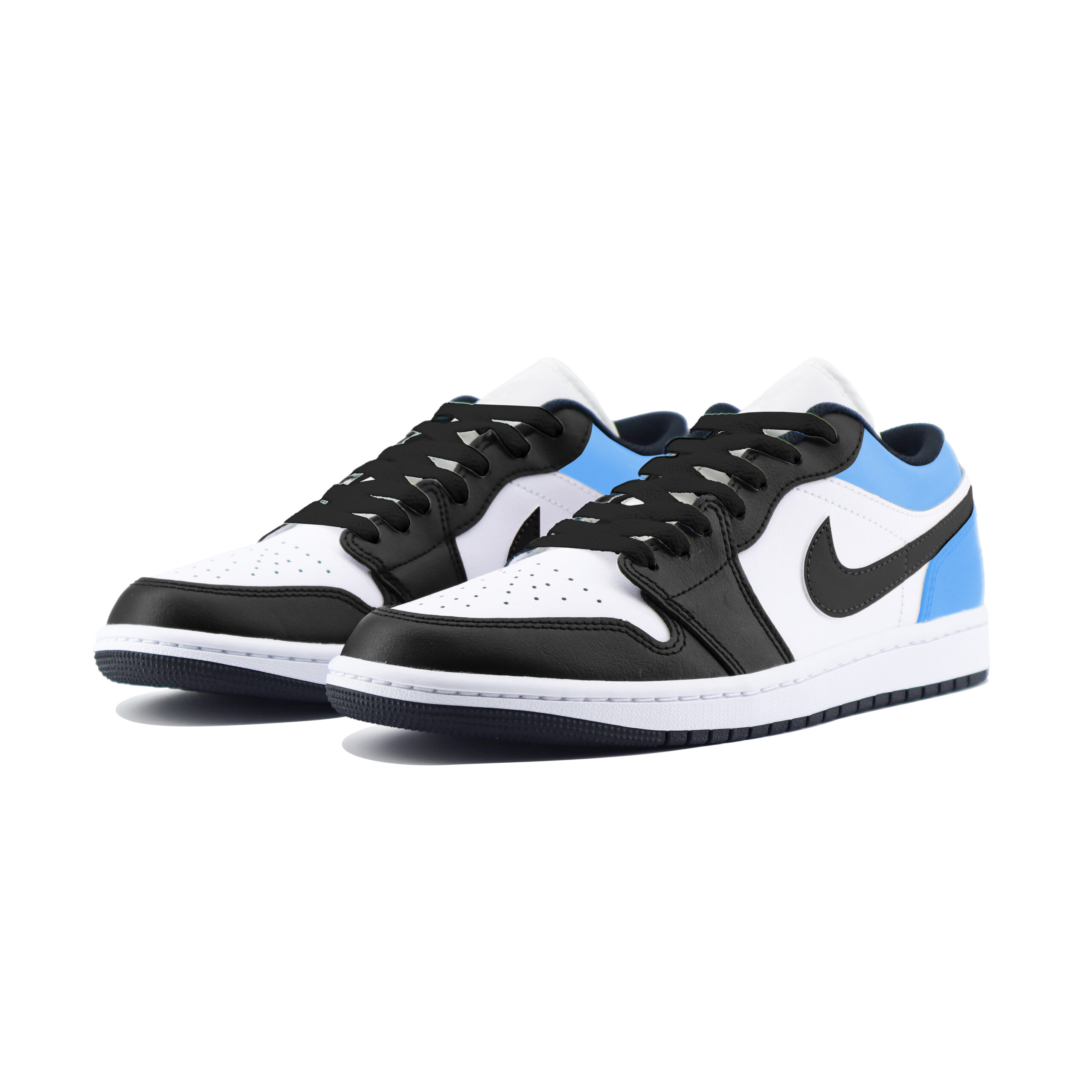 Jordan Air Jordan 1 Low Abrasion Resistant Abrasion Resistant Low top Vintage Basketball Shoes Unisex Black Blue