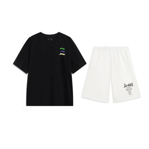 Li Ning Casual Sportswear Unisex Black+White