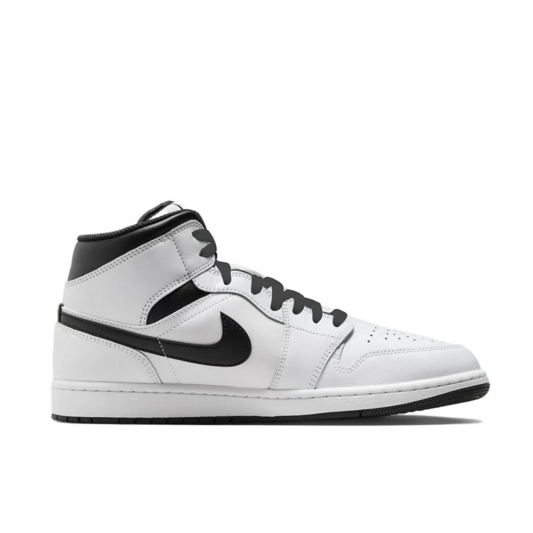 Jordan Air Jordan 1 Slip Resistant Mid top Vintage Basketball Shoes Men’s White Black