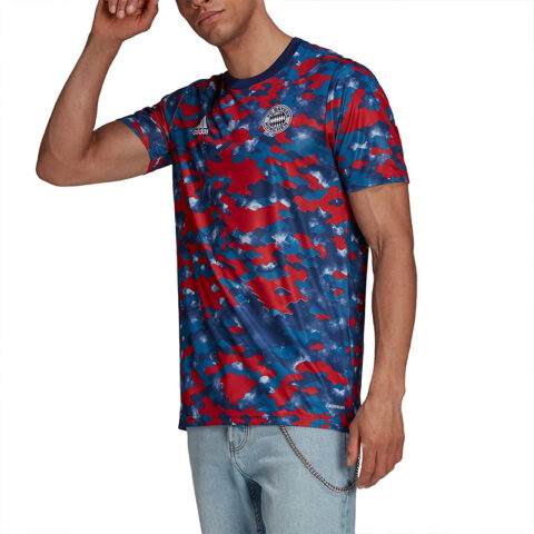 Adidas Bayern Munich Black Soccer Jersey Men’s Red Blue Multicolor