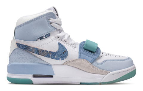 Jordan Legacy 312 Blue Dragon Abrasion Resistant Abrasion Resistant High top Vintage Basketball Shoes Men’s Blue White