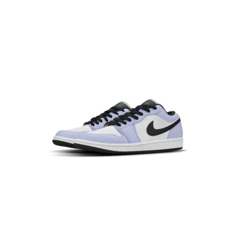 Jordan Air Jordan 1 Abrasion Resistant Low top Vintage Basketball Shoes Unisex White Purple