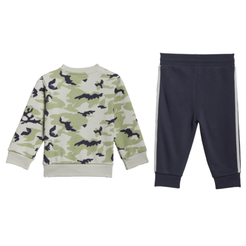 Adidas Originals Casual Sportswear Set Track Gray/Acid Green/Dark Gray Navy Blue/White Kids’