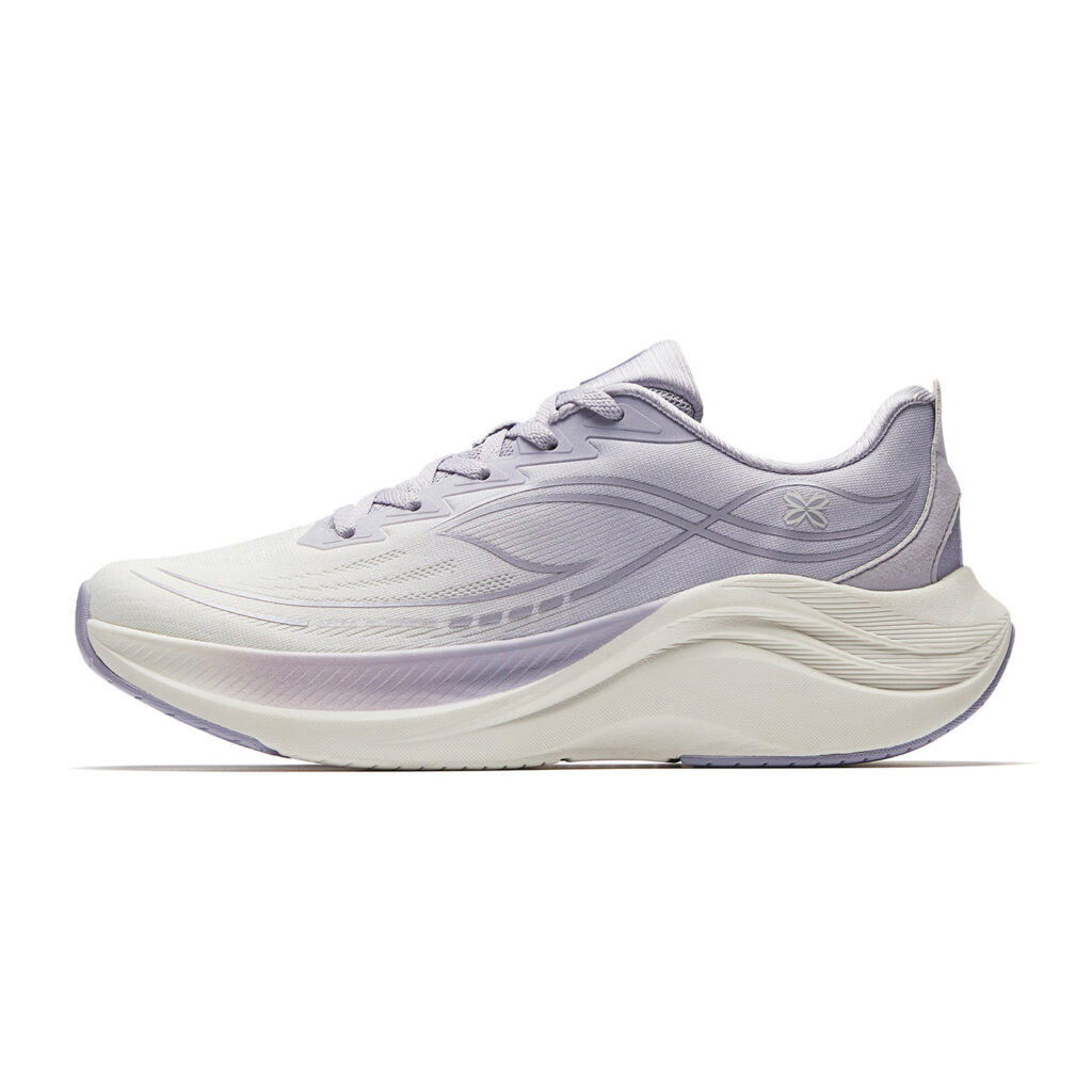 Anta Leaf 6.0 Fabric Low top Long Distance Running Sprint Running Shoes Women’s Ivory White/Light Purple Gray