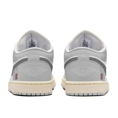 Jordan Air Jordan 1 Low top Vintage Basketball Shoes Women’s Gray White