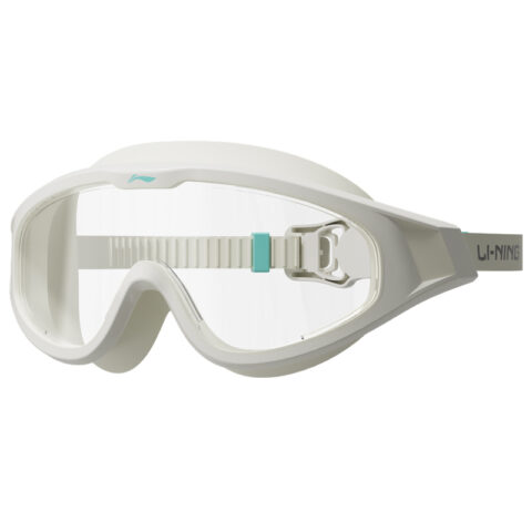 Li Ning Swim Goggles PP Silicone, Polyester Swim Unisex White Green