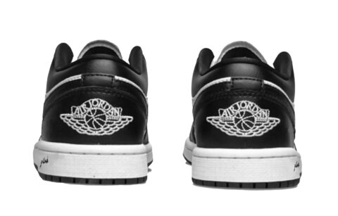 Jordan Air Jordan 1 Panda AJ Abrasion Resistant Low top Vintage Basketball Shoes Unisex Black White