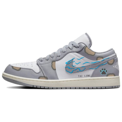 Jordan Air Jordan 1 Vintage Basketball Shoes Men’s Low Top White/Gray