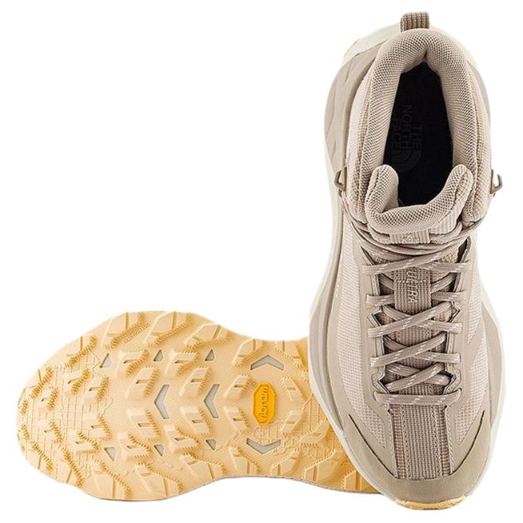 THE NORTH FACE FASTPACK Abrasion Resistant Waterproof Balance Rebound Grip Mid top Hiking Shoes Women’s Wasteland Brown