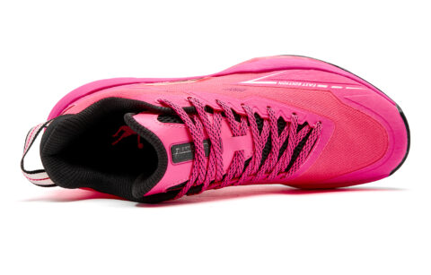 QIAODAN FETEAM Cushioned Slip-Resistant Abrasion-Resistant Low-Top Basketball Shoes Men’s Neon Pink Black
