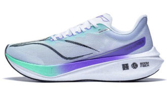 Li Ning Feidian 3 Challenger Cushioning Slip Resistant Low top Marathon Training Sprint Running Shoes Men's Gray Purple