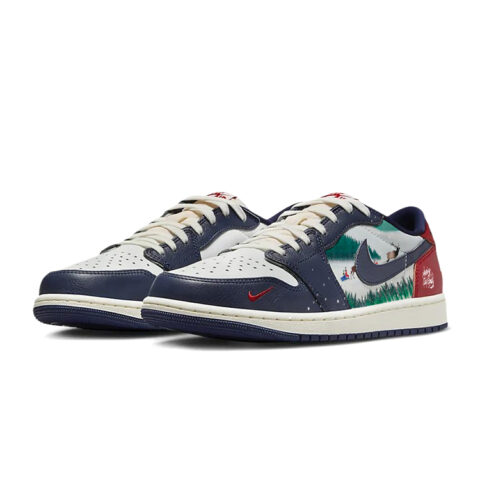 Jordan Air Jordan 1 Slip Resistant Abrasion Resistant Low top Vintage Basketball Shoes Men’s White