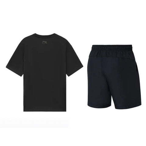 Li Ning Athleisure Set Unisex Black+Black