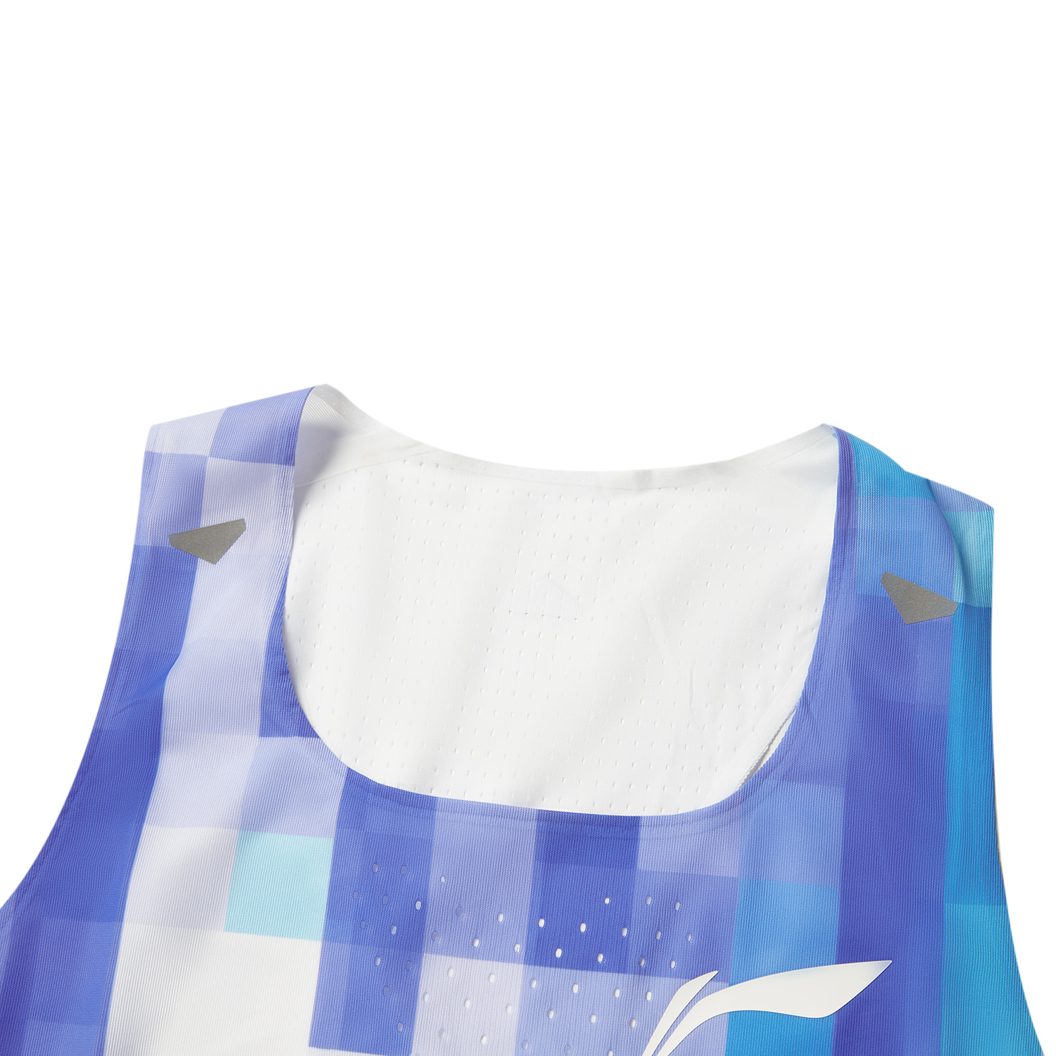 Li Ning Running Collection Running Tank Top Women’s Standard White/Fluorescent Star Purple/Island Blue Full Print