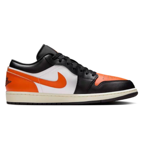 Jordan Air Jordan 1 Cushioning Abrasion Resistant Breathable Low top Vintage Basketball Shoes Unisex White Black