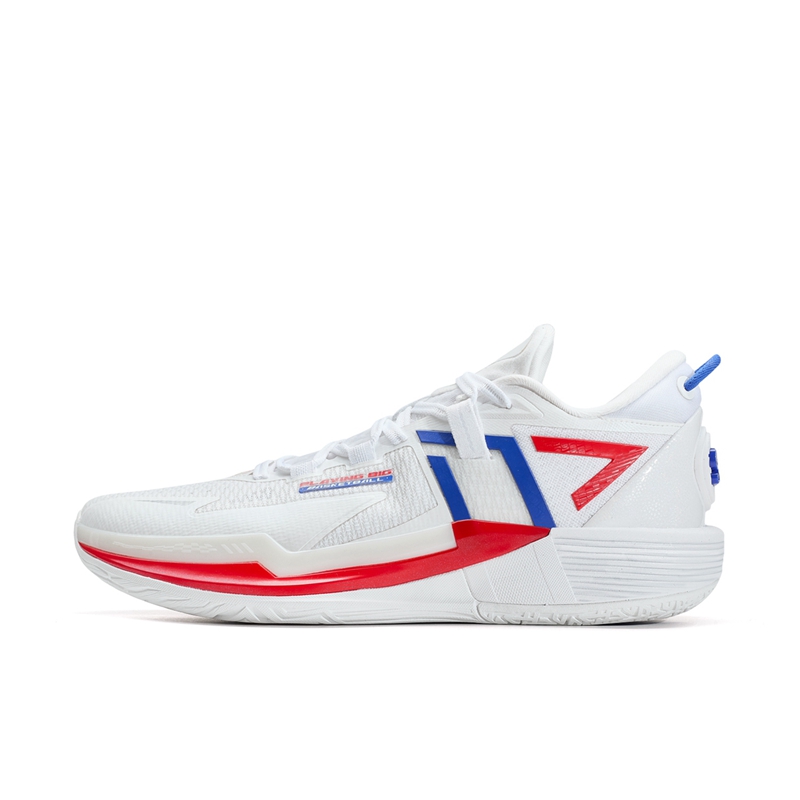 XTEP Spirit Strike 3.0 Cushioning Slip Resistant Abrasion Resistant Coverage Low top Basketball Shoes Men’s White Blue