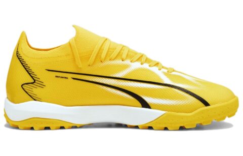 PUMA Ultra Match TT Turf Soccer Shoes Men’s Yellow White Black