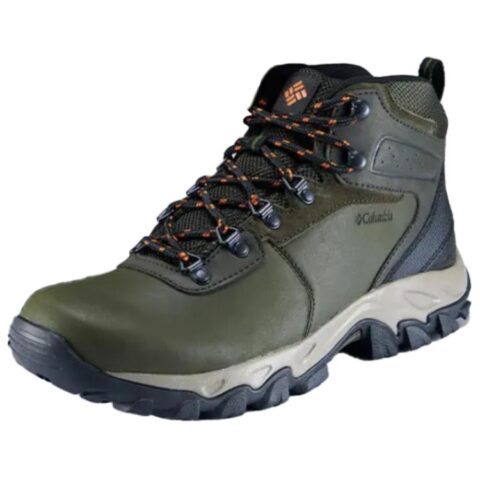 Columbia Newton Ridge Plus 2 Slip Resistant Abrasion Resistant Mid top Hiking Shoes Men’s Dark Green
