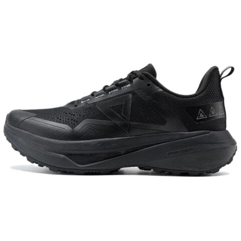 PEAK Cushioning Slip Resistant Abrasion Resistant Rebound Low top Running Shoes Men’s Black