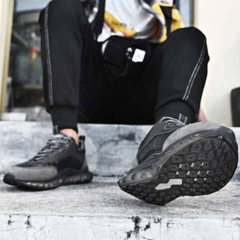 XIMO BULL Cow Leather Cushioning Low top Slip Resistant Casual Running Shoes Men’s