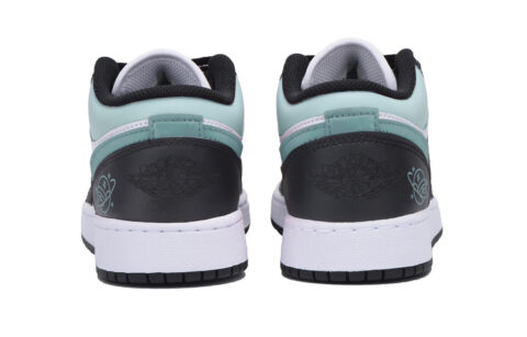 Jordan Air Jordan 1 Abrasion Resistant Slip Resistant Low top Vintage Basketball Shoes Men’s Black White Green