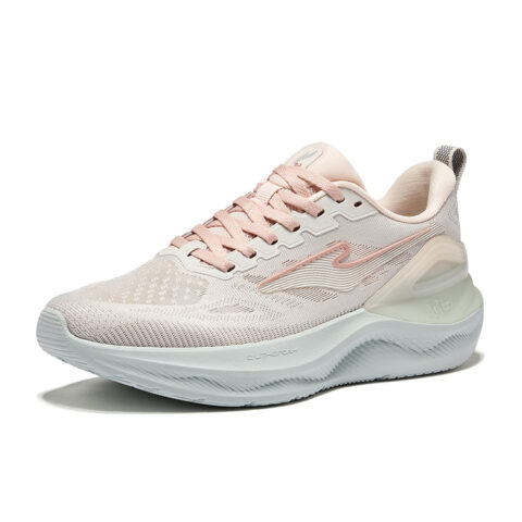 Erke Tianma 3.0 Stable Cushioning Breathable Rebound Low top Casual Training Running Shoes Women’s Wild Gray Shell Pink